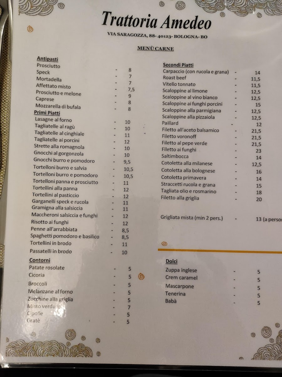Menu Trattoria Amedeo-8